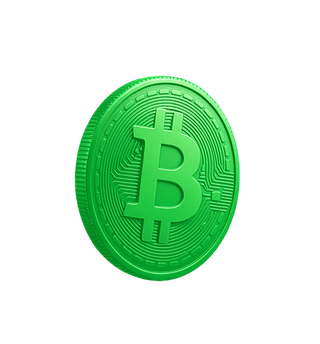 Floating card displaying data visualization of crypto market analytics